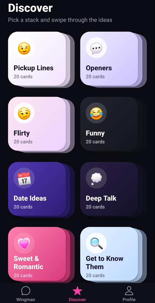 Discover conversation ideas